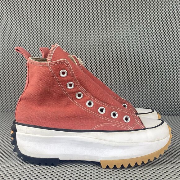 Converse Run Star Hike Platform High Top Sneakers Womens 6 Mens 4.5 Light Red - Picture 1 of 14